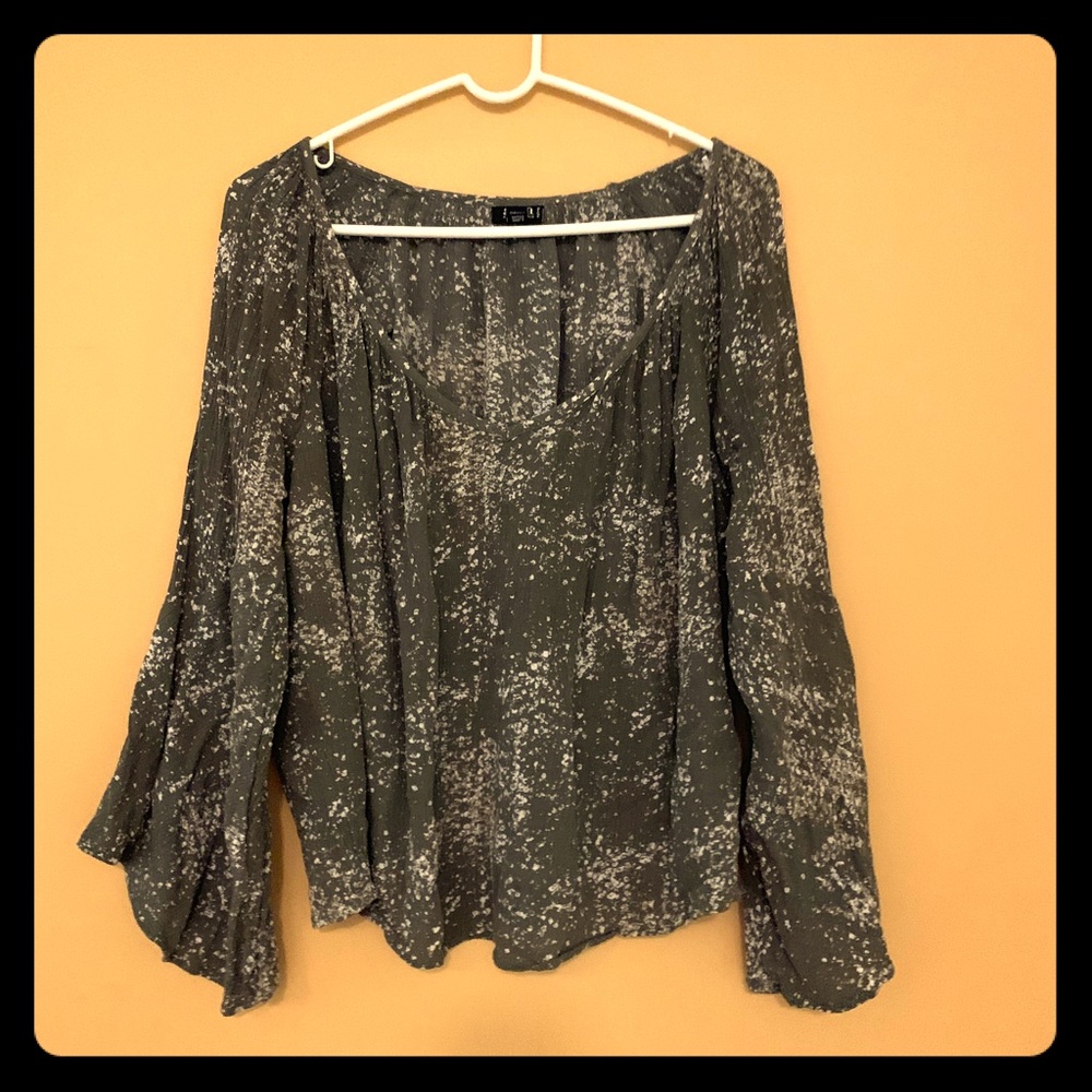 Long sleeve gauze top petite